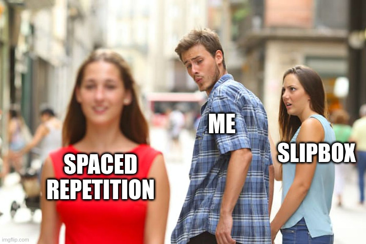 Slip-box and Spaced repetition meme